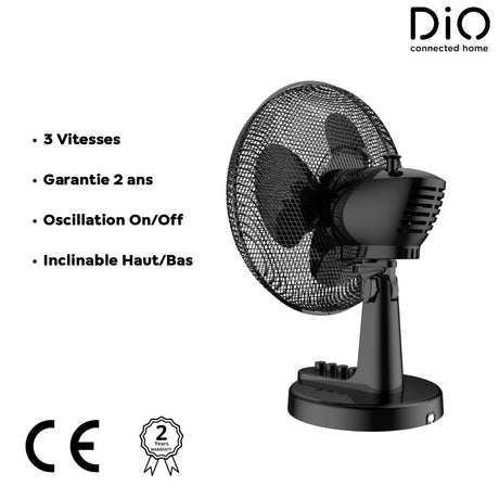 Ventilateur de table Ø40cm 45W - DiO