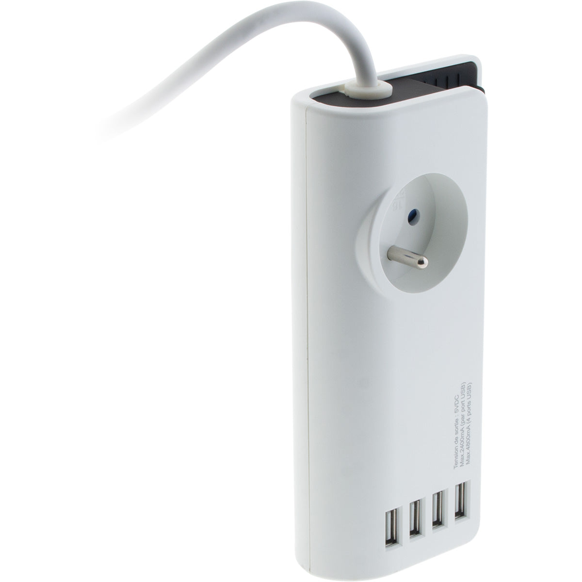 Dock chargeur de bureau USB + prise 2P+T 16A - Voltman