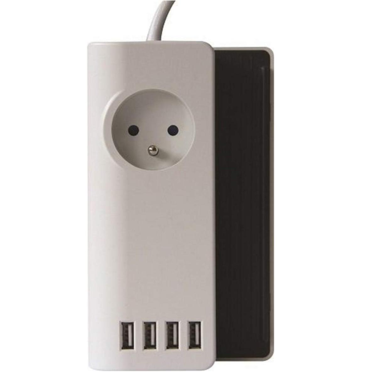 Dock chargeur de bureau USB + prise 2P+T 16A - Voltman