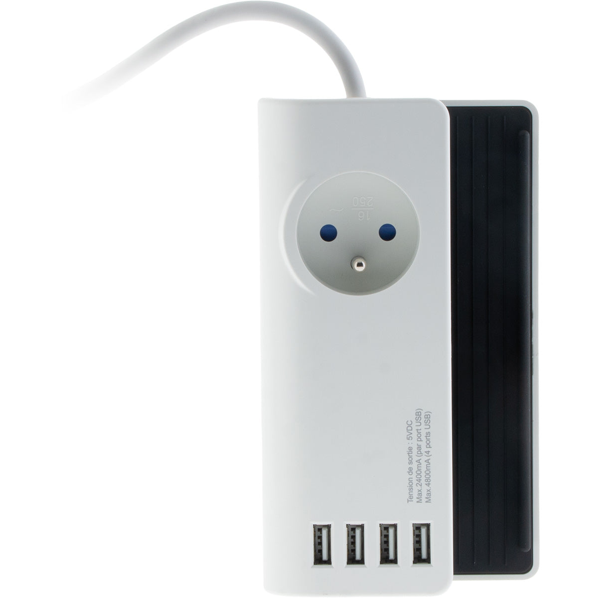 Dock chargeur de bureau USB + prise 2P+T 16A - Voltman
