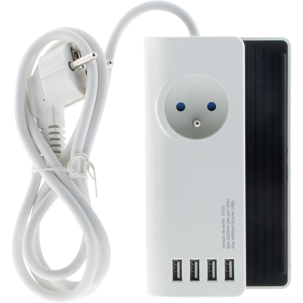 Dock chargeur de bureau USB + prise 2P+T 16A - Voltman