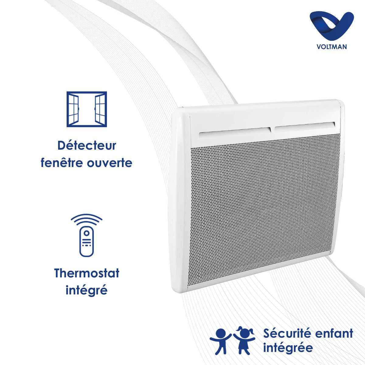 Chauffage électrique panneaux rayonnants 500 à 2000W - Voltman