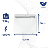 Radiateur connecté wifi inertie sèche en fonte de 750 à 2000W - Voltman