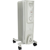 Radiateur mobile bain d'huile - blanc - Voltman