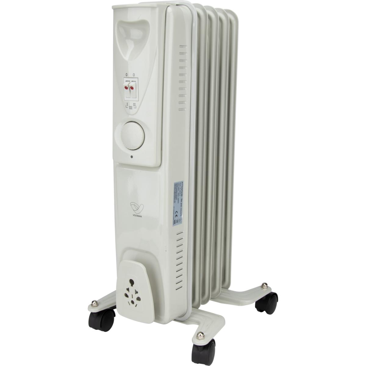 Radiateur mobile bain d'huile - blanc - Voltman
