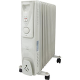 Radiateur bain d'huile Mobioil 1000W à 2500W - 3 niveaux de chauffe - blanc - Voltman