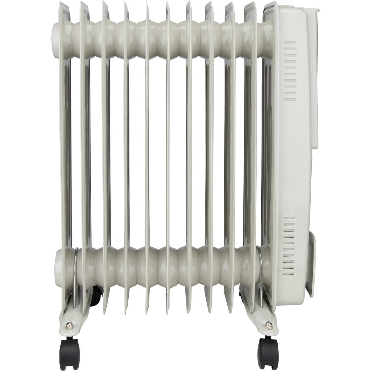 Radiateur bain d'huile Mobioil 1000W à 2500W - 3 niveaux de chauffe - blanc - Voltman