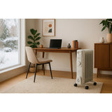 Radiateur mobile bain d'huile 1000 à 2500W - blanc - Voltman