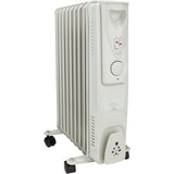 Radiateur mobile bain d'huile - blanc - Voltman