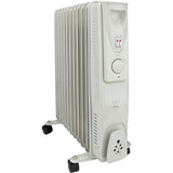 Radiateur mobile bain d'huile - blanc - Voltman