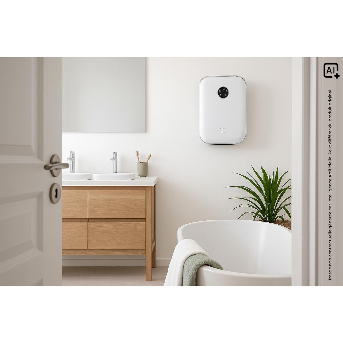 Radiateur mural soufflant Aquatherm 2000W - Voltman