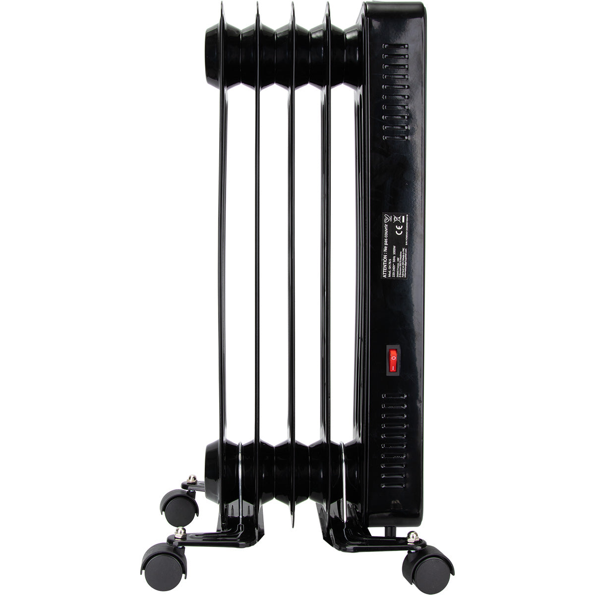 Radiateur bain d'huile CosyOil 1000 à 2000W - façade verre trempé - Voltman