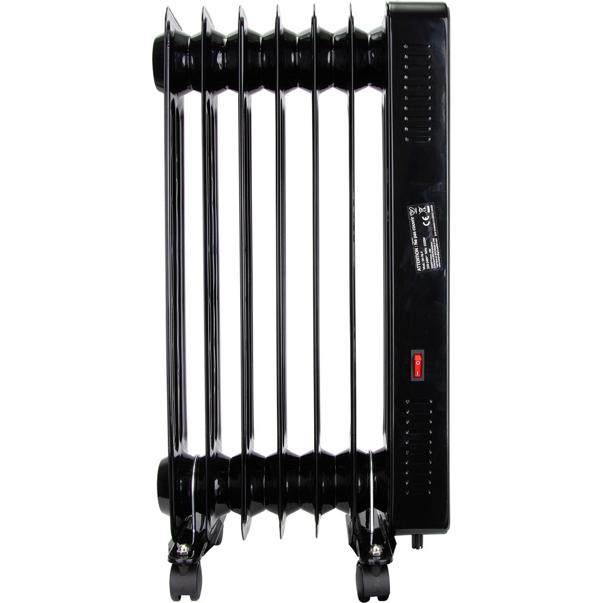 Radiateur mobile à bain d'huile CosyOil 1000/2000W - verre trempé - Voltman