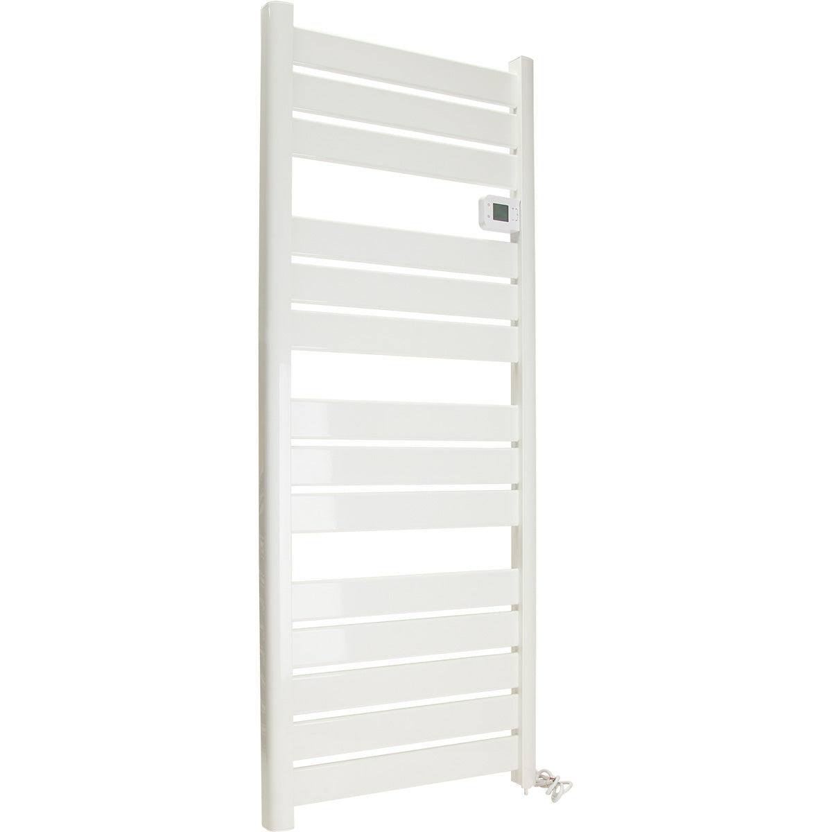 Sèche serviette aluminium 500/750/1500W barres plates - blanc - Voltman