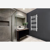 Sèche serviette aluminium 500/750/1500W barres rondes - blanc - Voltman