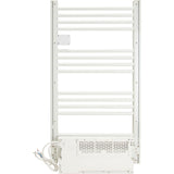 Sèche serviette aluminium 500/750/1500W barres rondes - blanc - Voltman