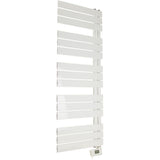 Sèche serviette aluminium - 500W - blanc - barres plates en "E" - Voltman