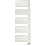 Sèche serviette aluminium - 500W - blanc - barres plates en "E" - Voltman