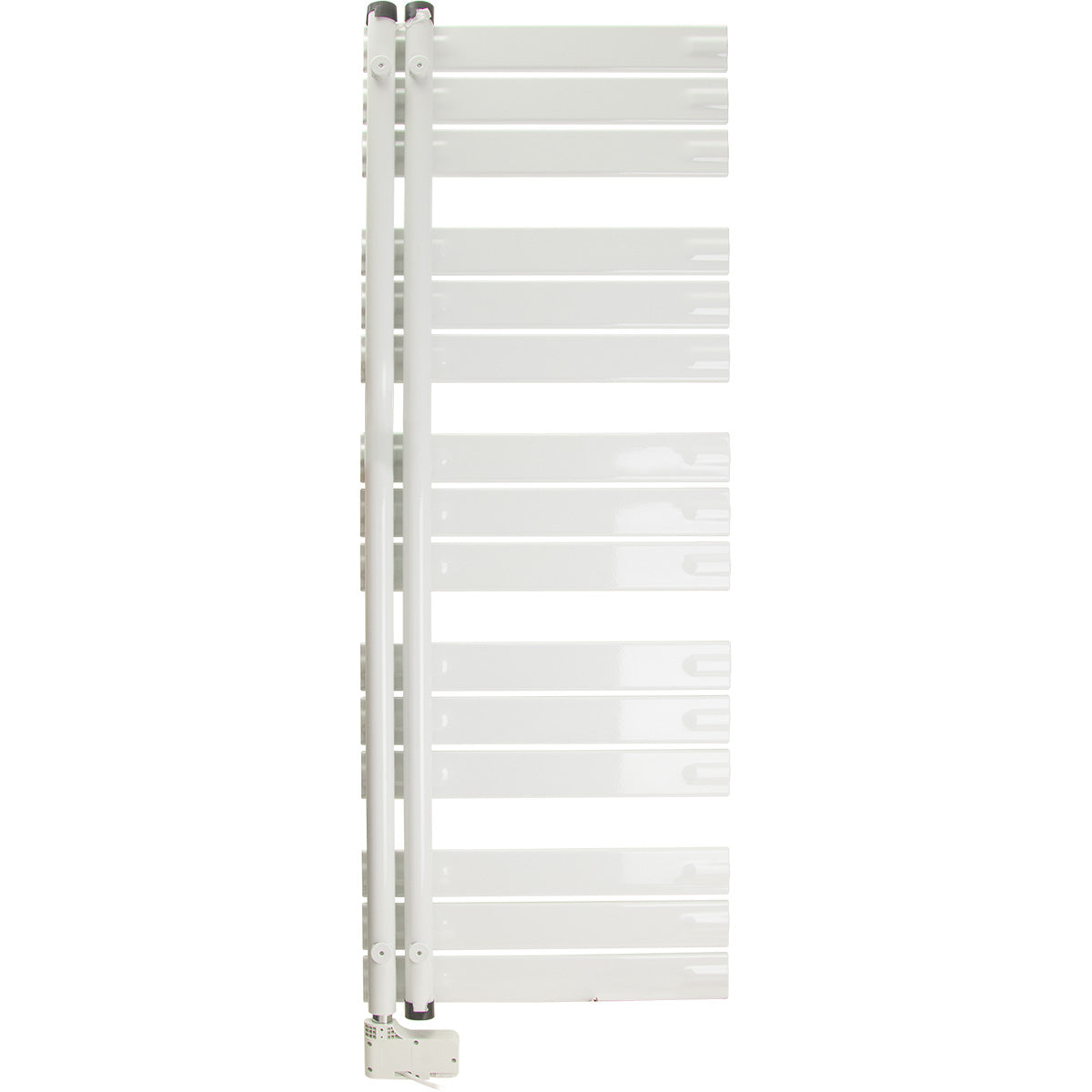 Sèche serviette aluminium - 500W - blanc - barres plates en "E" - Voltman