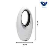 Ventilateur colonne Blanc silencieux et oscillant - 60W - Télécommande 3 vitesses - Voltman