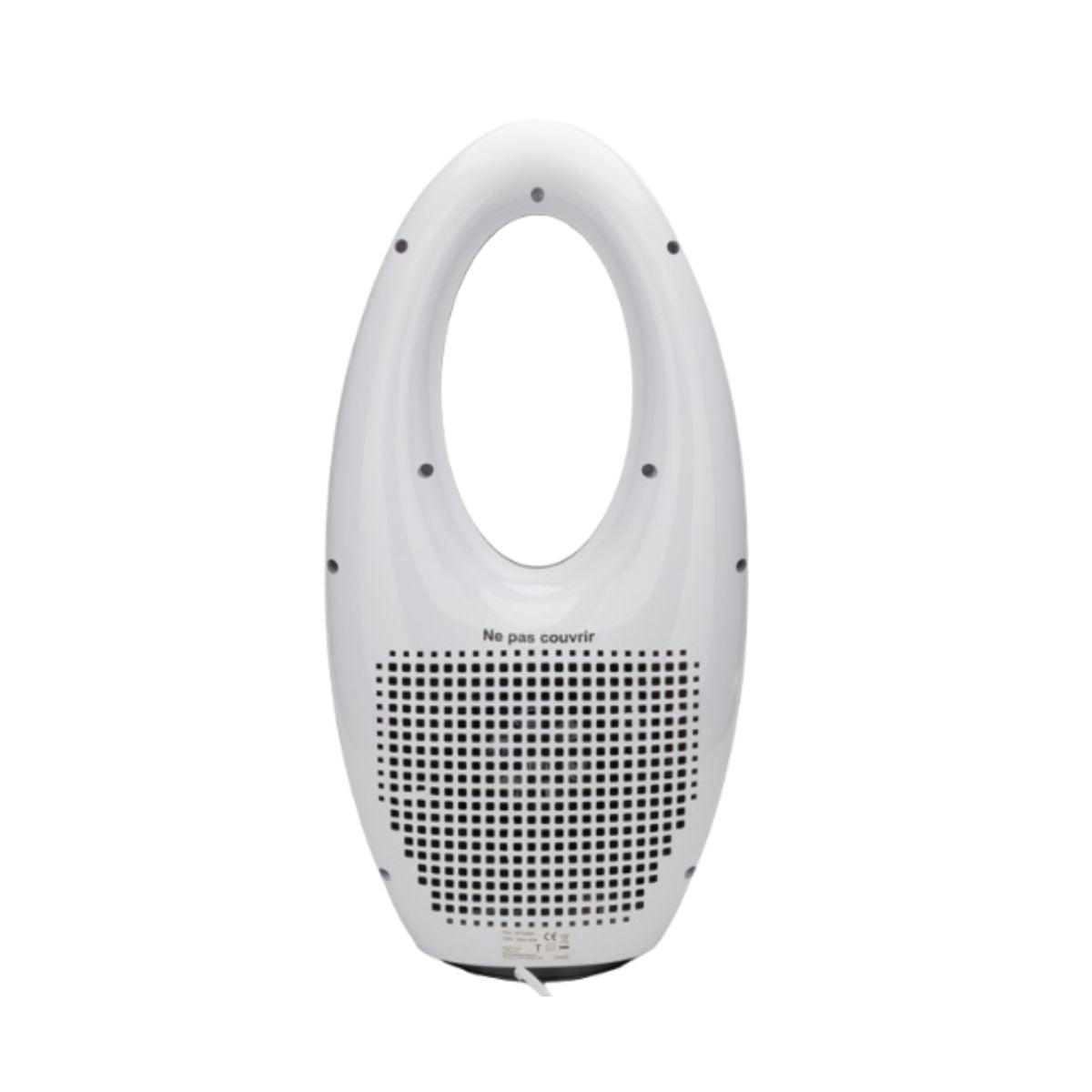 Ventilateur colonne Blanc silencieux et oscillant - 60W - Télécommande 3 vitesses - Voltman
