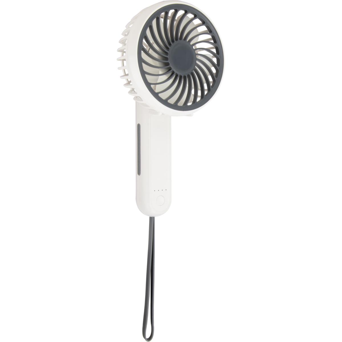 Mini ventilateur à main portable Ø10 cm 2.5W - blanc - Voltman