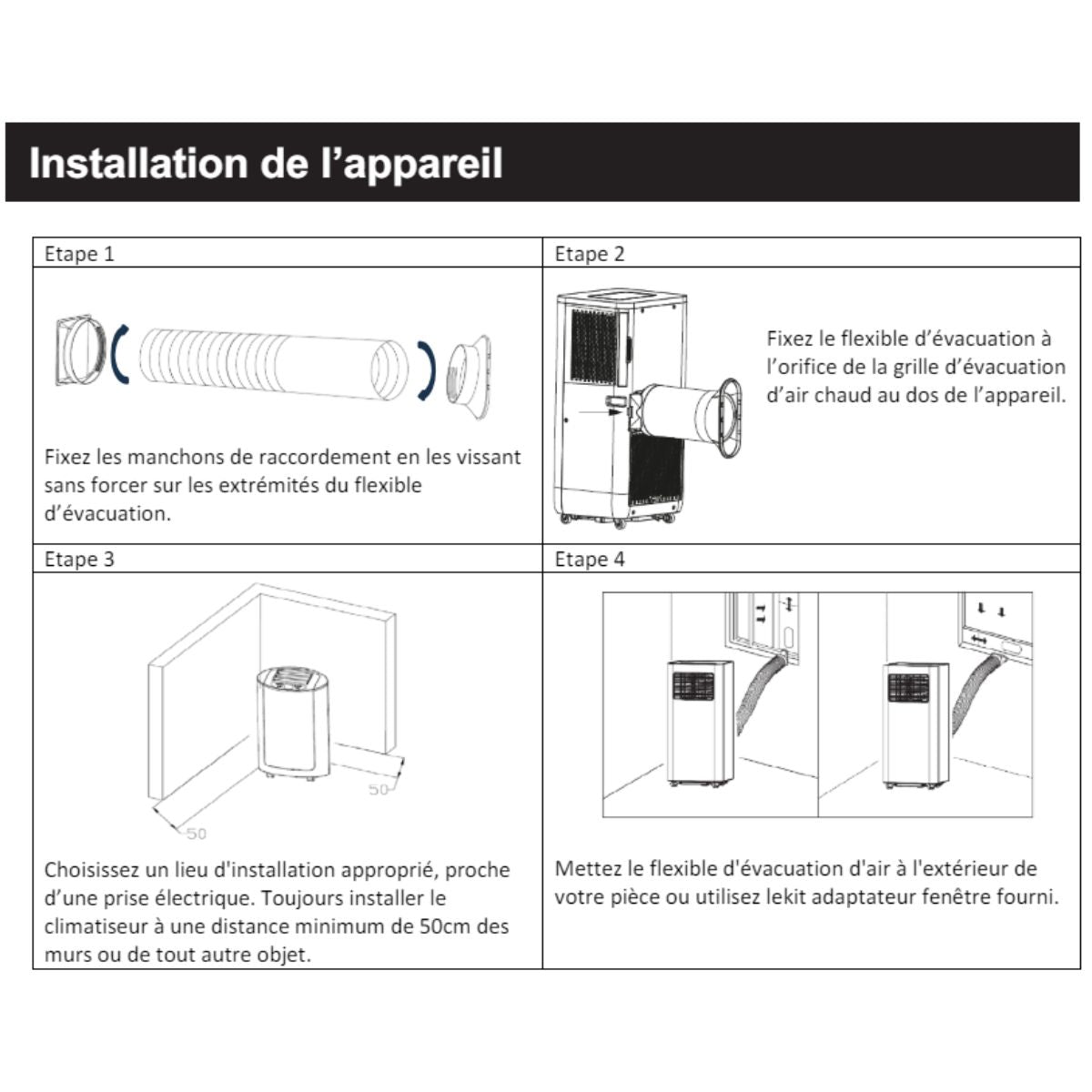 Climatiseur ventilateur déshumidificateur silencieux Classe A - Voltman