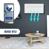 Climatiseur monobloc mural KUB-E+ 8000BTU 500 m³/h 2350 W - Wifi - Voltman