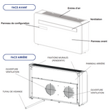 Climatiseur monobloc mural KUB-E+ 8000BTU 500 m³/h 2350 W - Wifi - Voltman