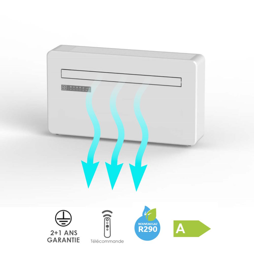 Pompe à chaleur Climatiseur Monobloc intérieur Wifi KUB-E+ 8000/10000/12000BTU - Voltman