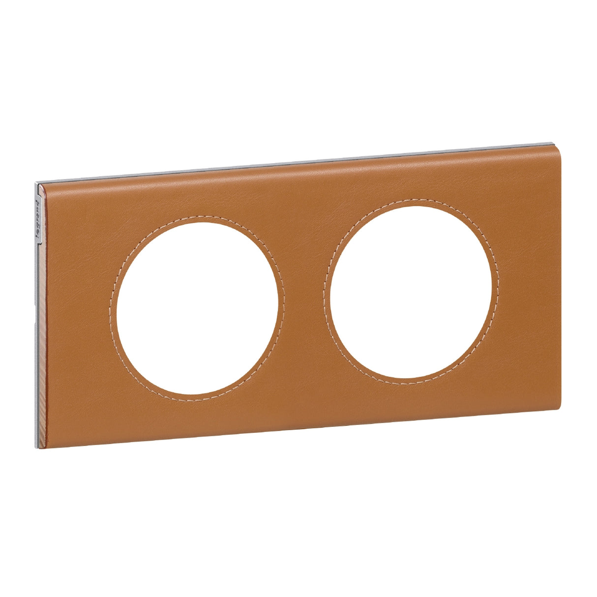 Plaque de finition 2 postes Céliane finition Cuir Caramel - Legrand