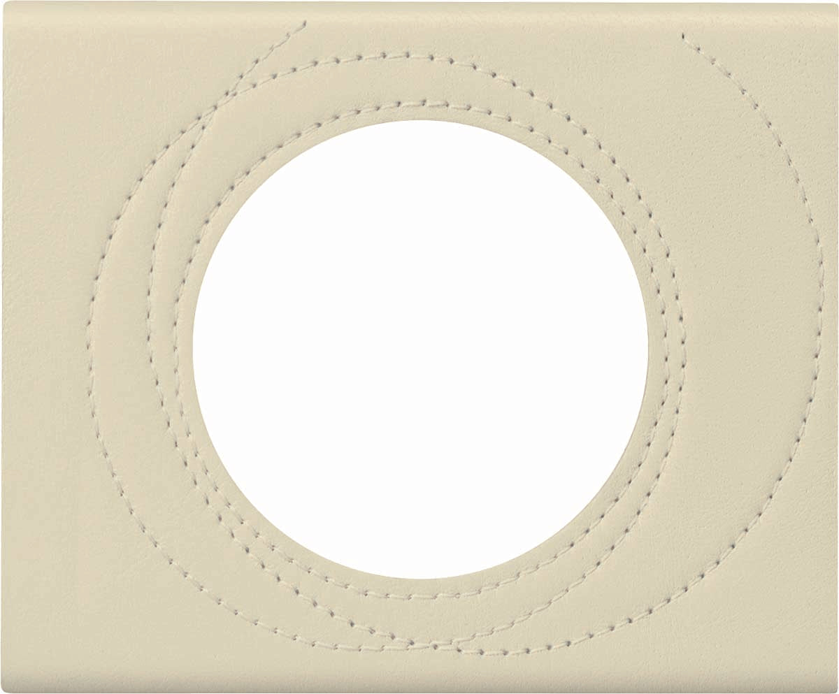 Plaque de finition 1 poste Céliane finition Cuir Perle Couture - Legrand