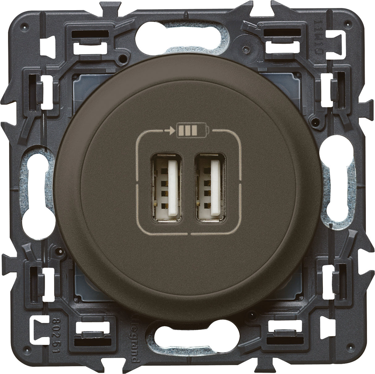 Double chargeur USB Type A 3A 15W à composer Céliane - Legrand