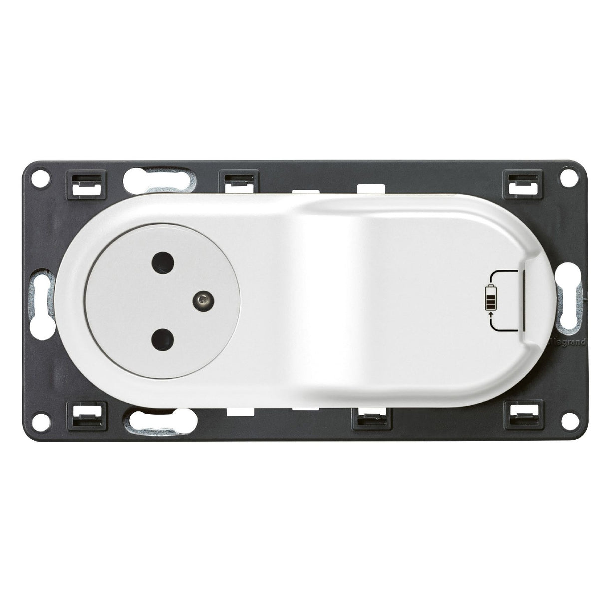 Prise affleurante 2P+T USB + boîte encastrement complet - Céliane - Legrand