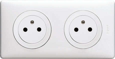 Double prise affleurante 2P+T 16A + boîte encastrement Céliane - Legrand