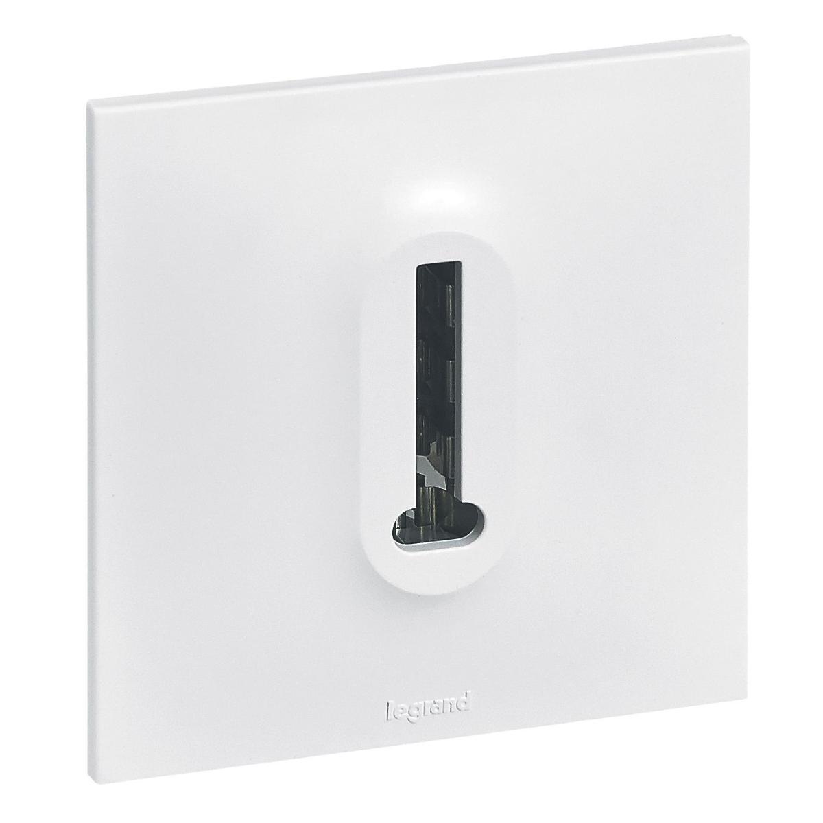 Prise téléphone 8 contacts en T complet - Neptune - blanc - Legrand