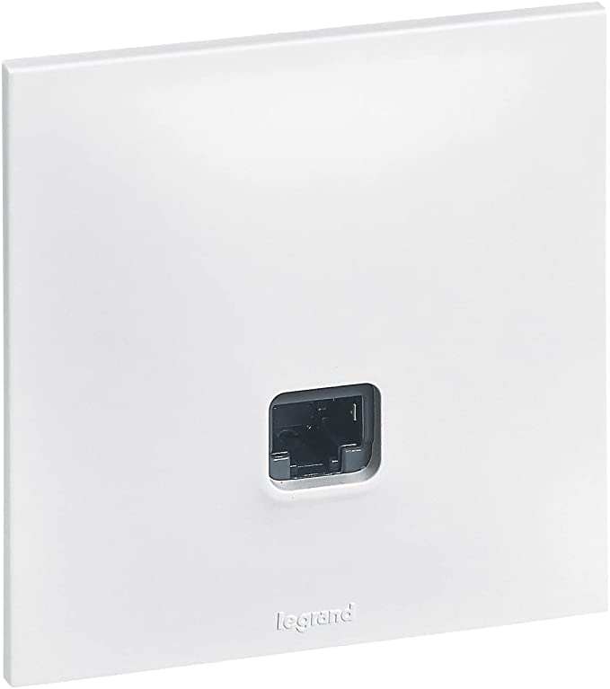 Prise RJ45 CAT 6 complet - Neptune - blanc - Legrand