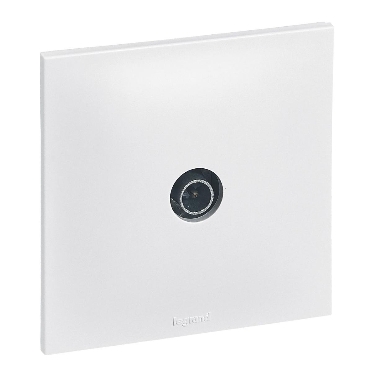Prise TV simple complet - Neptune - blanc - Legrand
