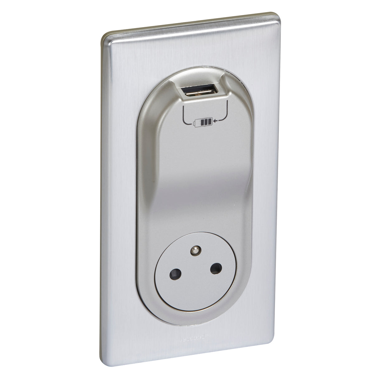 Prise affleurante 2P+T USB + boîte encastrement complet - Céliane - Legrand