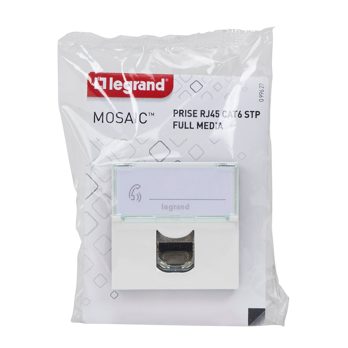 Prise RJ45 CAT 6 à vis 2 modules à composer - Mosaic - blanc - Legrand