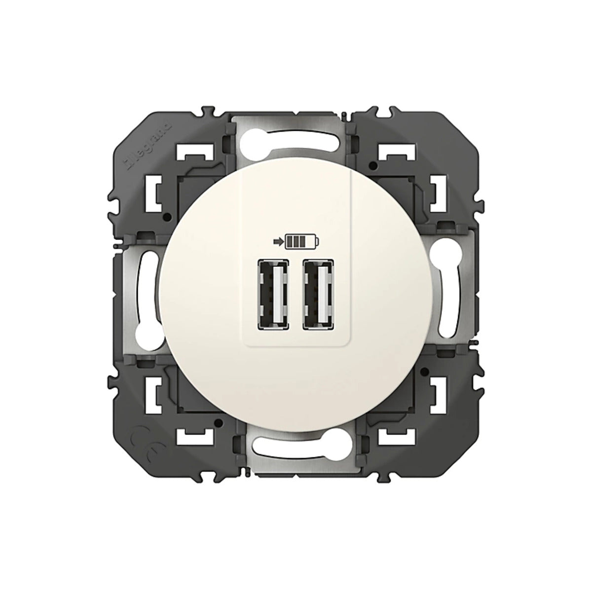 Double prise USB-A 2,4A 12W à composer - Dooxie - blanc - Legrand