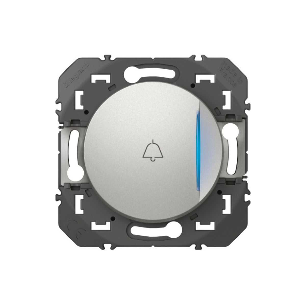 Bouton poussoir 6A + sonnette à composer - Dooxie - aluminium - Legrand