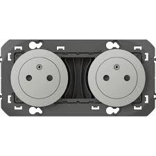 Prise surface 2P+T 16A Dooxie - aluminium - Legrand