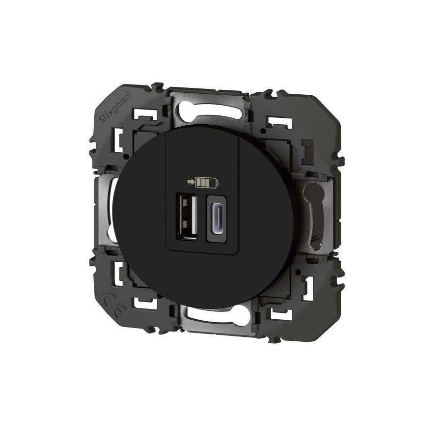 Double prise USB-A+C 3A 15W Dooxie - Legrand