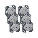 Lot de 6 prises 2P+T 16A à composer - Dooxie - Legrand