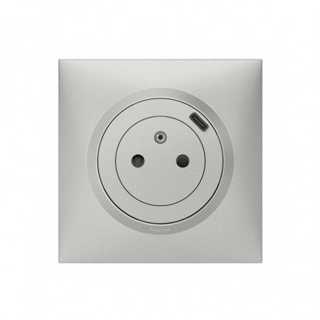 Prise carrée 2P+T 16A complet + USB-C - Dooxie - Legrand