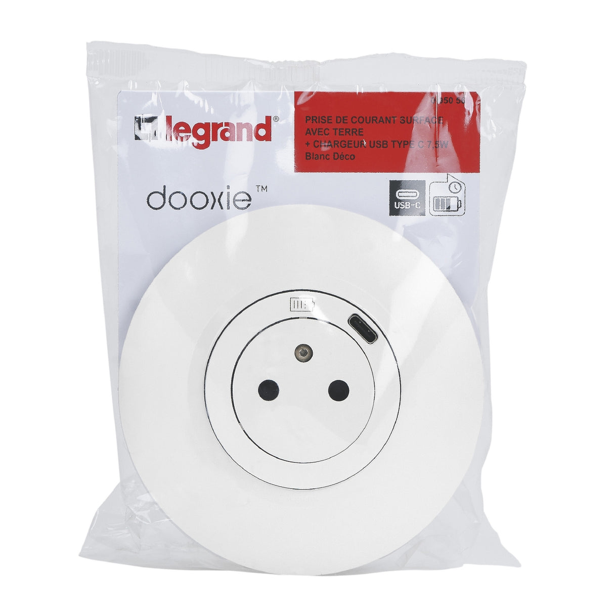 Prise 2P+T 16A complet + USB-C - Dooxie - Legrand