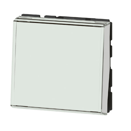 Bouton poussoir porte-étiquette Easy-Led 6A 2 modules à composer - Mosaic - blanc - Legrand