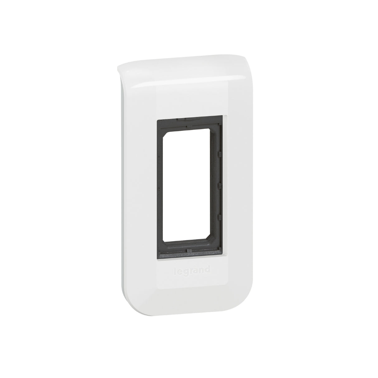 Plaque de finition + support pour 1 module - Mosaic - blanc - Legrand
