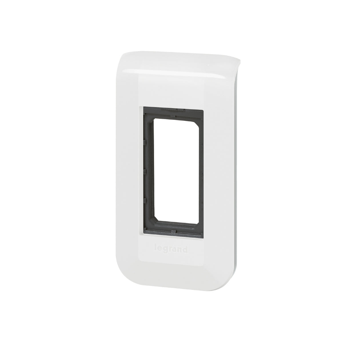 Plaque de finition + support pour 1 module - Mosaic - blanc - Legrand